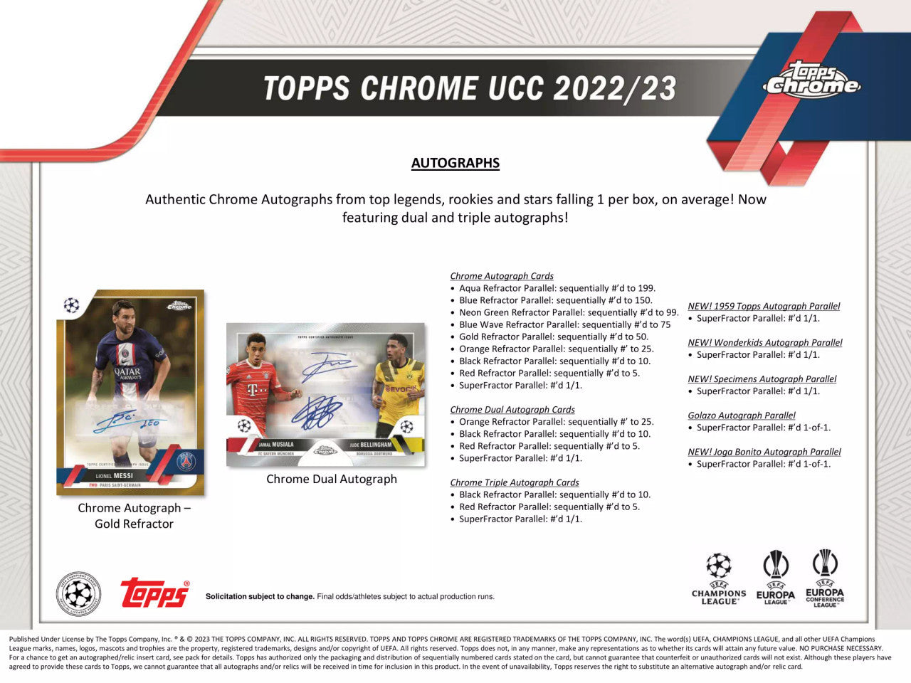 2022-23 Topps UCC UEFA Club Competition Chrome Hobby Box 5