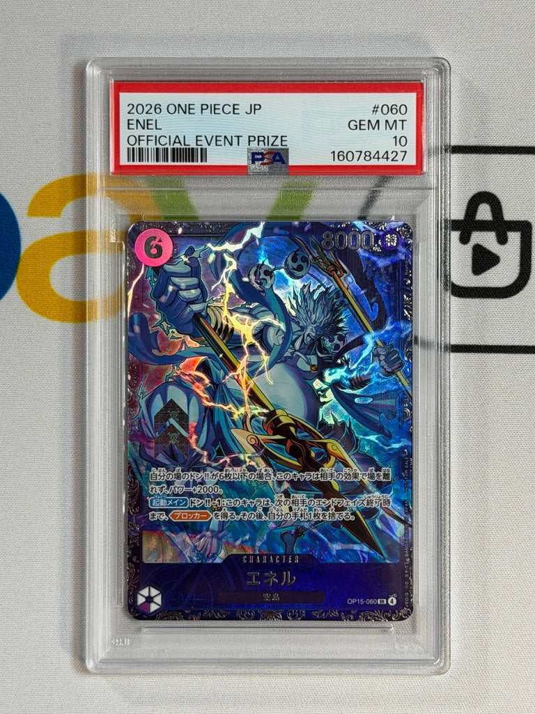 One Piece PSA 10 Enel #OP15 060 Top 8 Event Price 2026 JAP