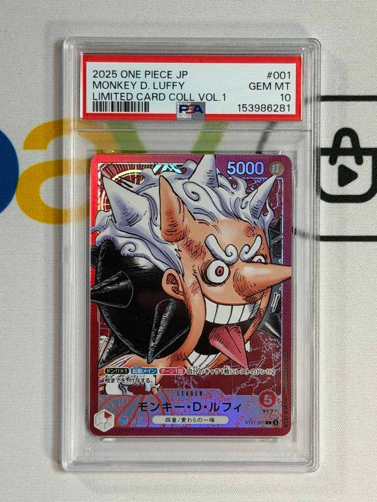 One Piece PSA 10 Monkey D Luffy #ST21 001 Base Shop Collection 2025 Japanese