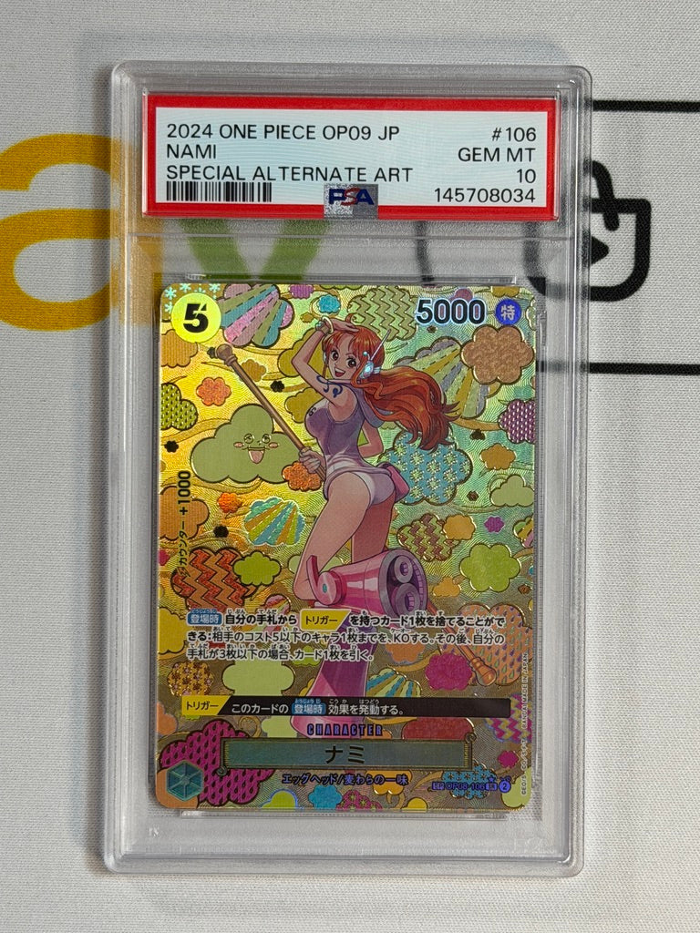 One Piece PSA 10 Nami #OP08 106 Special Alternate Art 2024 JAP