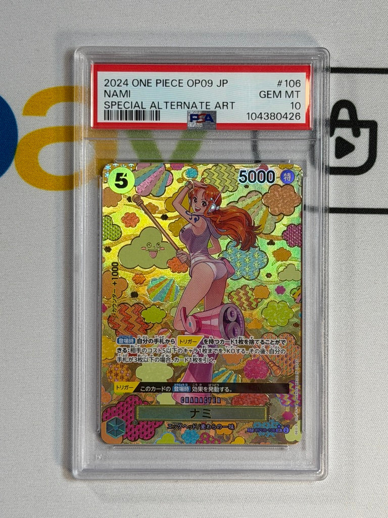One Piece PSA 10 Nami #OP08 106 Special Alternate Art 2024 Japanese