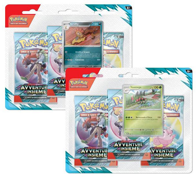 Pokemon Avventure Insieme Blister 3 Bustine ITA