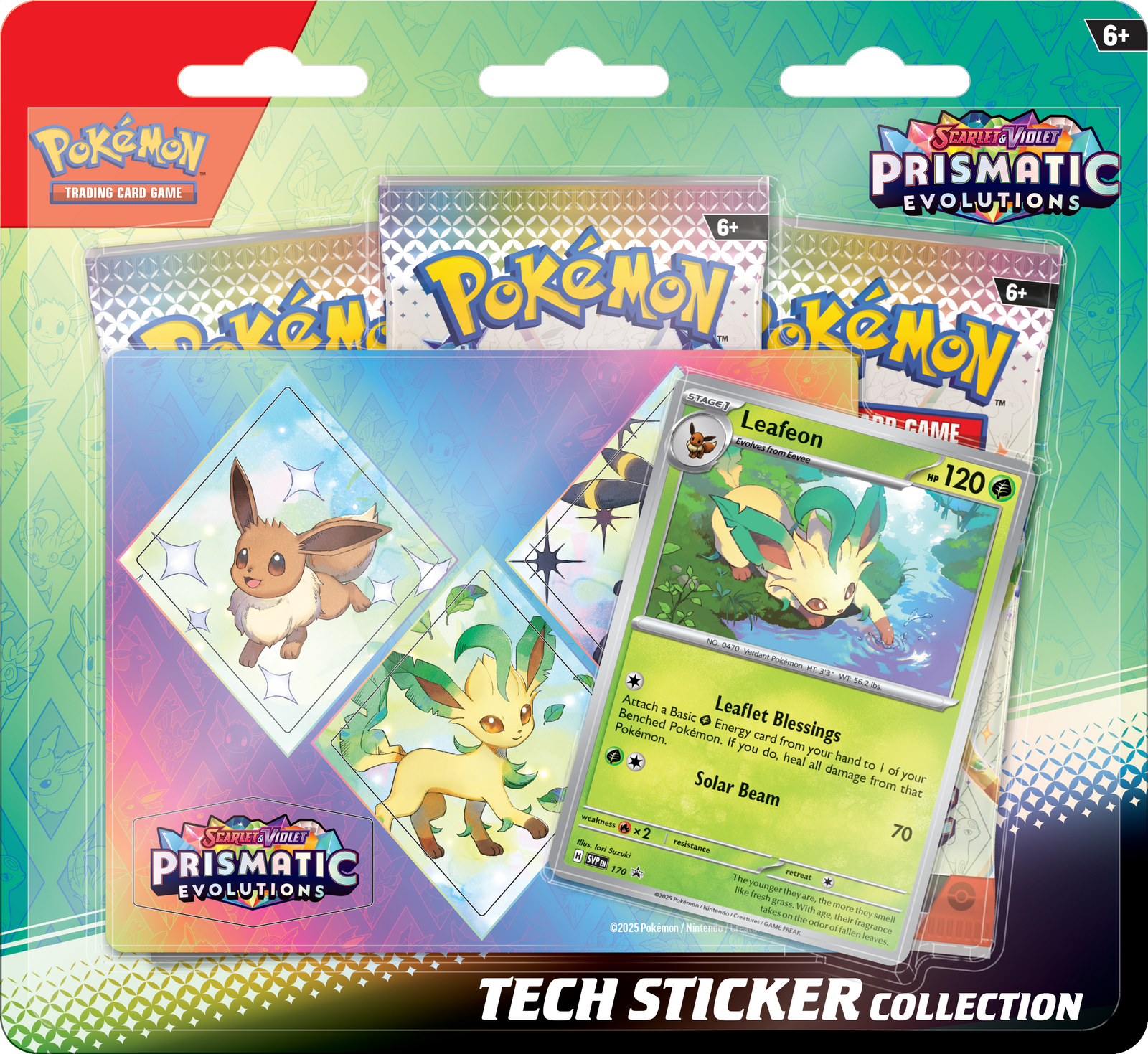 Pokemon Prismatic Evolutions Tech Sticker Collection ENG
