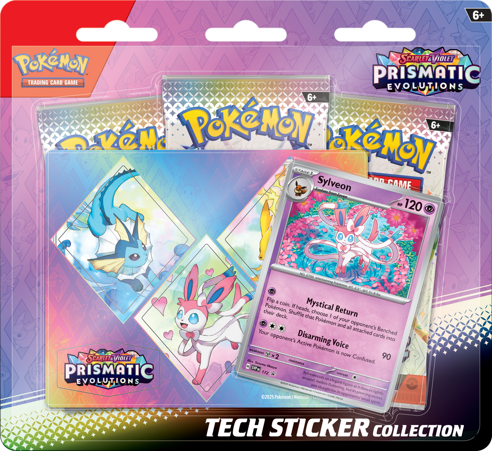 Pokemon Prismatic Evolutions Tech Sticker Collection ENG
