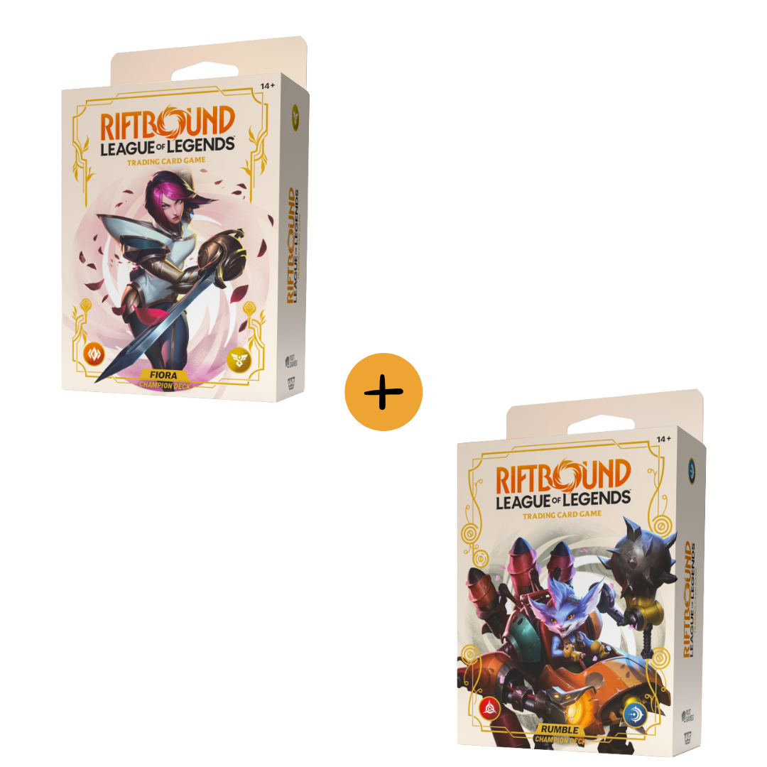Riftbound League of Legends Spiritforged Champion Decks Fiora & Rumble ENG