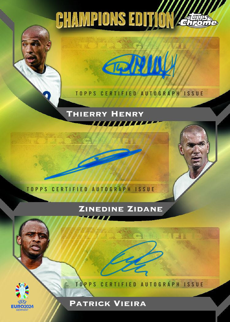 Topps Chrome UEFA EURO 2024 Triple Auto